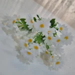 گل مصنوعی مدل بوته بابونه مجموعه ۲ عددی - تصویر 6