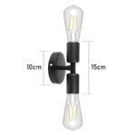 چراغ دیواری دو شعله مدل کلاسیک کد 102 - تصویر 3