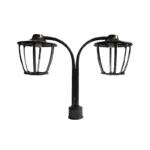 چراغ پارکی مدل سرلوله دو شاخه فلزی P-2Cpo