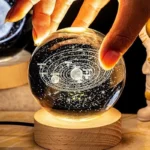 چراغ رومیزی مدل گوی شیشه ای طرح کهکشان - تصویر 4