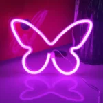 چراغ دیواری مدل تابلو نئون فلکسی نیونی طرح پروانه butterfly - تصویر 3