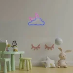 چراغ دیواری نئون دیزاین طرح Cloud-Vs-Moon_BL - تصویر 6