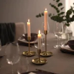 شمعدان ایکیا مدل FULLTALIG مناسب شمع مدادی مجموعه 3 عددی - تصویر 2