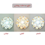 چراغ هالوژن زد اف آر مدل کریستالی سه حالته کد 6880 - تصویر 9