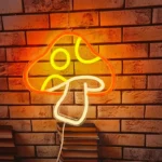 چراغ دیواری مدل نئون نیون فلکسی طرح قارچ mushroom - تصویر 2