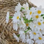 گل مصنوعی مدل بوته بابونه مجموعه ۲ عددی - تصویر 3
