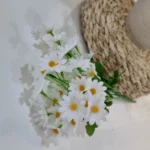 گل مصنوعی مدل بوته بابونه مجموعه ۲ عددی - تصویر 4