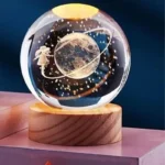 چراغ خواب مدل گوی شیشه ای 3D طرح ماه و دختر کد M22 - تصویر 3