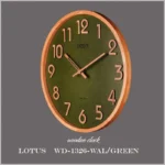 ساعت دیواری کوارتز لوتوس مدل WD-1326-WAL/GREEN - تصویر 2