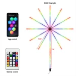 چراغ تزئینی مدل دیواری RGB-Smart طرح آتش بازی - تصویر 3