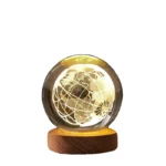چراغ خواب طرح گوی کریستال مدل کره زمین کد 90009