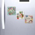 مگنت صباطرح مدل نقاشی گل و باغچه کد M1310  مجموعه 3 عددی - تصویر 2