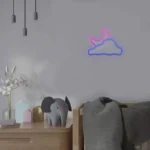 چراغ دیواری نئون دیزاین طرح Cloud-Vs-Moon_BL - تصویر 5