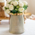 گلدان دکوری مدل هیرا طرح دسته چرمی - تصویر 4