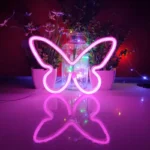 چراغ دیواری مدل تابلو نئون فلکسی نیونی طرح پروانه butterfly - تصویر 2