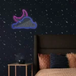 چراغ دیواری نئون دیزاین طرح Cloud-Vs-Moon_MLC - تصویر 2