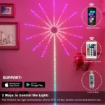 چراغ تزئینی مدل دیواری RGB-Smart طرح آتش بازی - تصویر 5