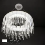 لوستر نورکیا مدل دو حلقه قندیلی کد 2R-55G - تصویر 10
