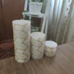 شمع طرح استوانه کد 303 مجموعه 3 عددی - تصویر 2