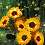 چراغ پارکی خورشیدی سولونیکس مدل گل آفتابگردان مجموعه 6 عددی - تصویر 7