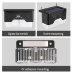 چراغ پارکی خورشیدی سولونیکس مدل LIGHTS مجموعه 4 عددی - تصویر 5